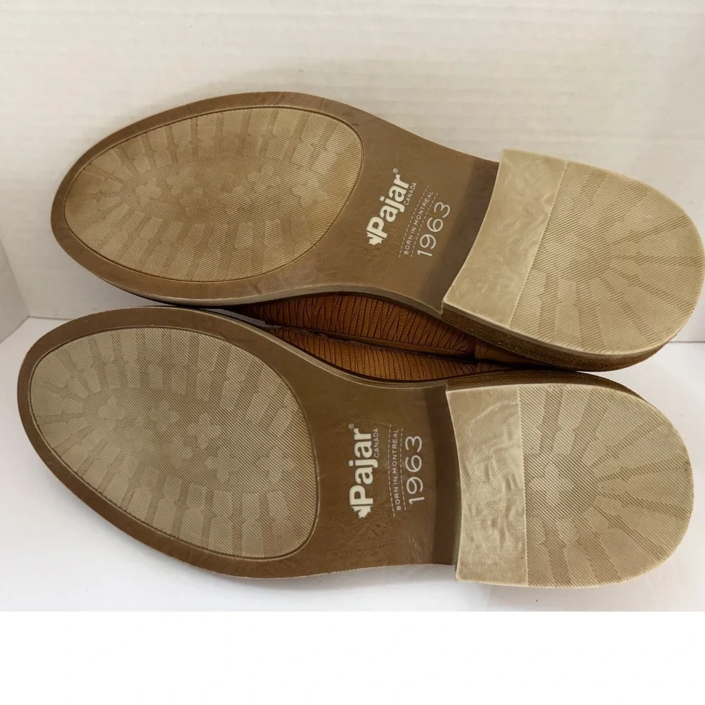 Pajar River Cafe Embossed Plain Toe Derby Cognac Leather 10-10.5 Portugal